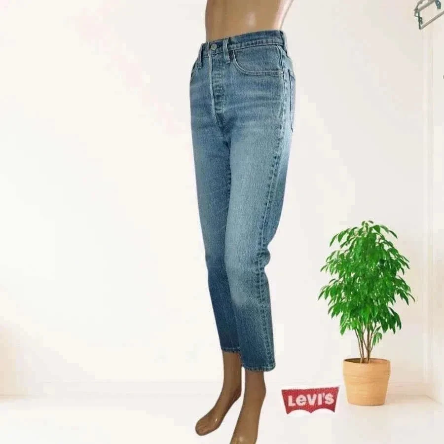 Levi's premium 501 - straight crop-snit - hoge taille - rekbaar - zeer goede staat – photo 5